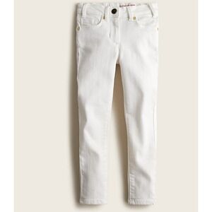 J.Crew Crewcuts Girls White Runaround Skinny Jeans Size 10 Adjustable Waist